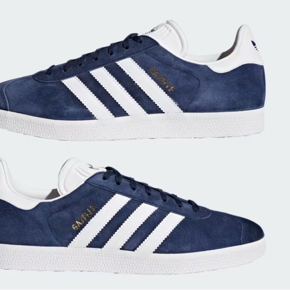 Adidas Gazelle Men's Dark Blue and White Sneakers